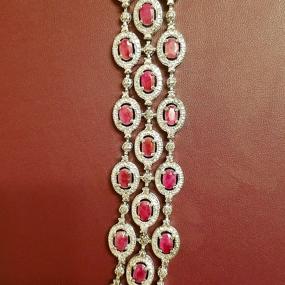 Magnificent Real Ruby, Diamond bracelet! - Picture 5 of 5